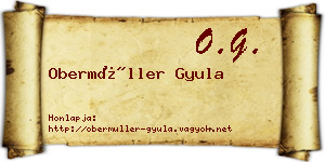 Obermüller Gyula névjegykártya